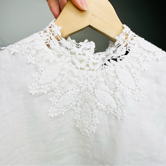 Zara Linen Crochet Top - Picture 8 of 16